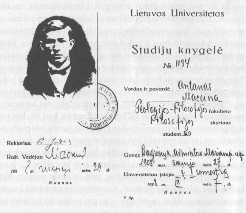 studijų knygelė
